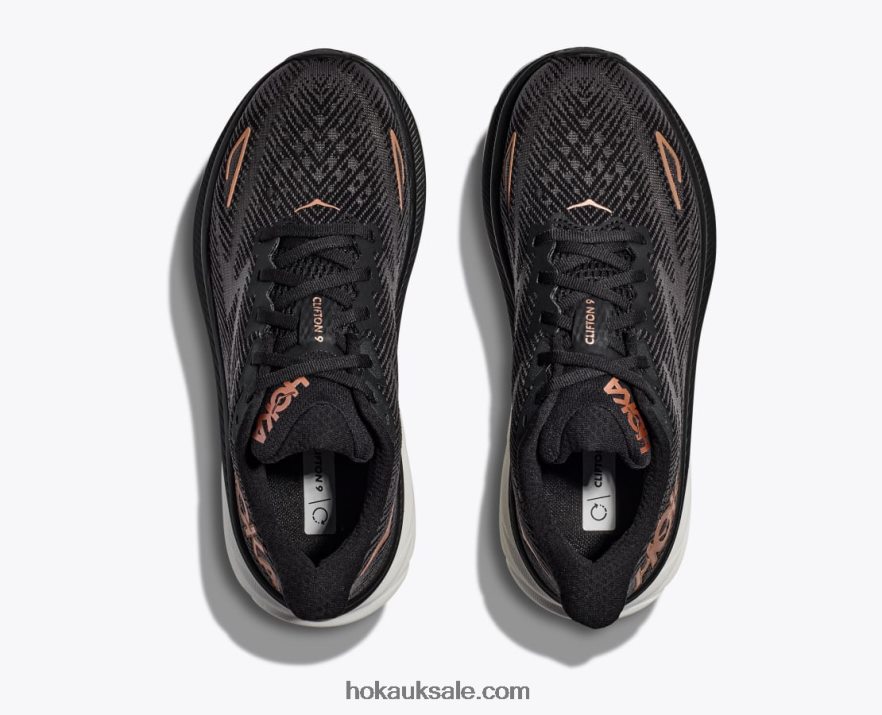 XHPD4N226 Clifton 9 Women Black/Copper Hoka