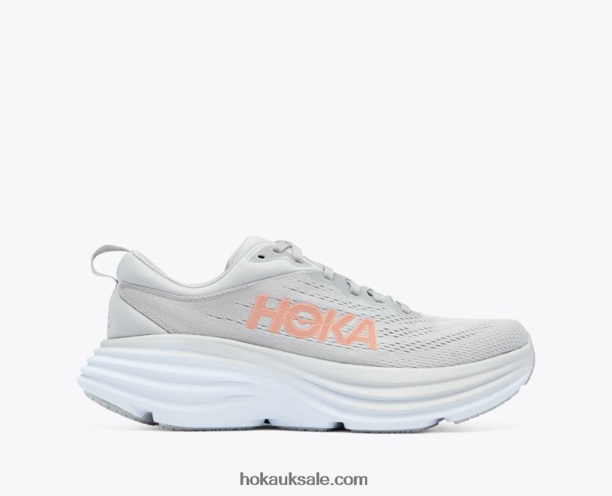 XHPD4N245 Bondi 8 Women Harbor Mist/Lunar Rock Hoka