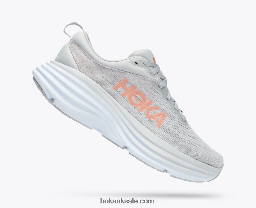 XHPD4N245 Bondi 8 Women Harbor Mist/Lunar Rock Hoka