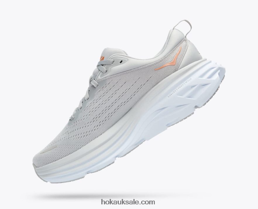 XHPD4N245 Bondi 8 Women Harbor Mist/Lunar Rock Hoka