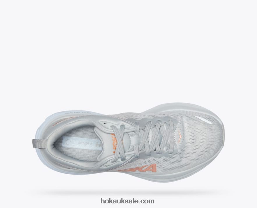 XHPD4N245 Bondi 8 Women Harbor Mist/Lunar Rock Hoka