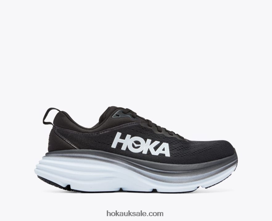 XHPD4N247 Bondi 8 Women Black/White Hoka