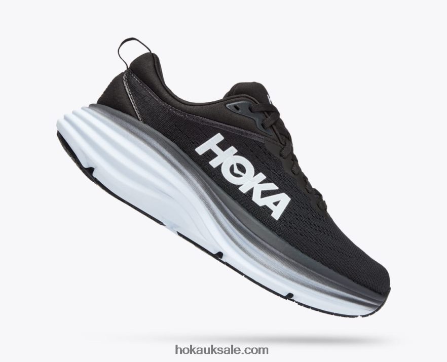 XHPD4N247 Bondi 8 Women Black/White Hoka