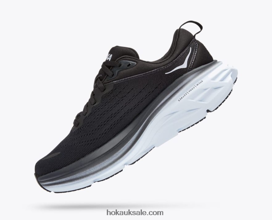 XHPD4N247 Bondi 8 Women Black/White Hoka