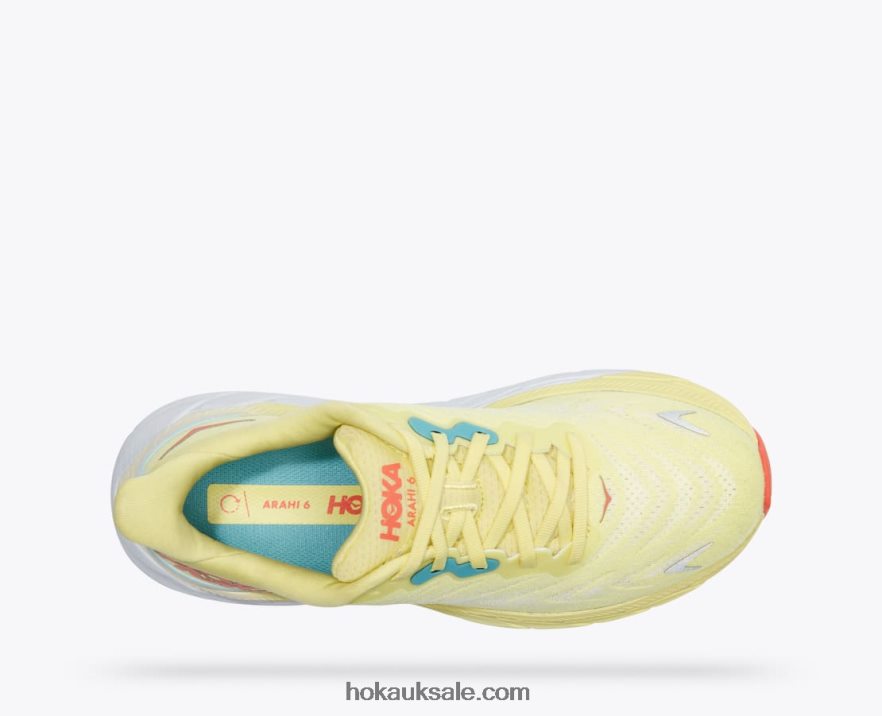 XHPD4N25 Arahi 6 Women Yellow Pear/Sweet Corn Hoka