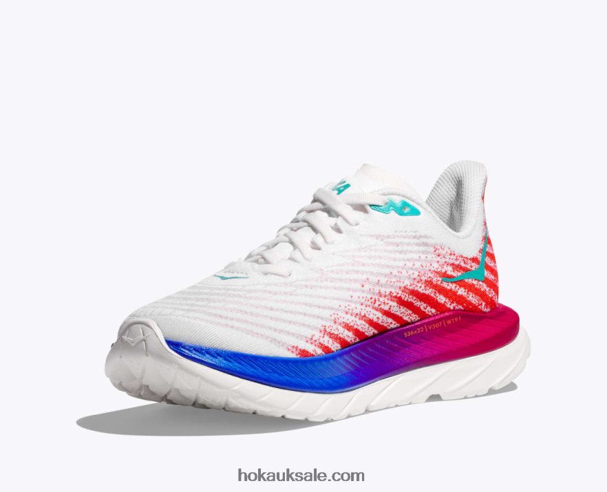 XHPD4N27 Mach 5 Women White/Flame Hoka