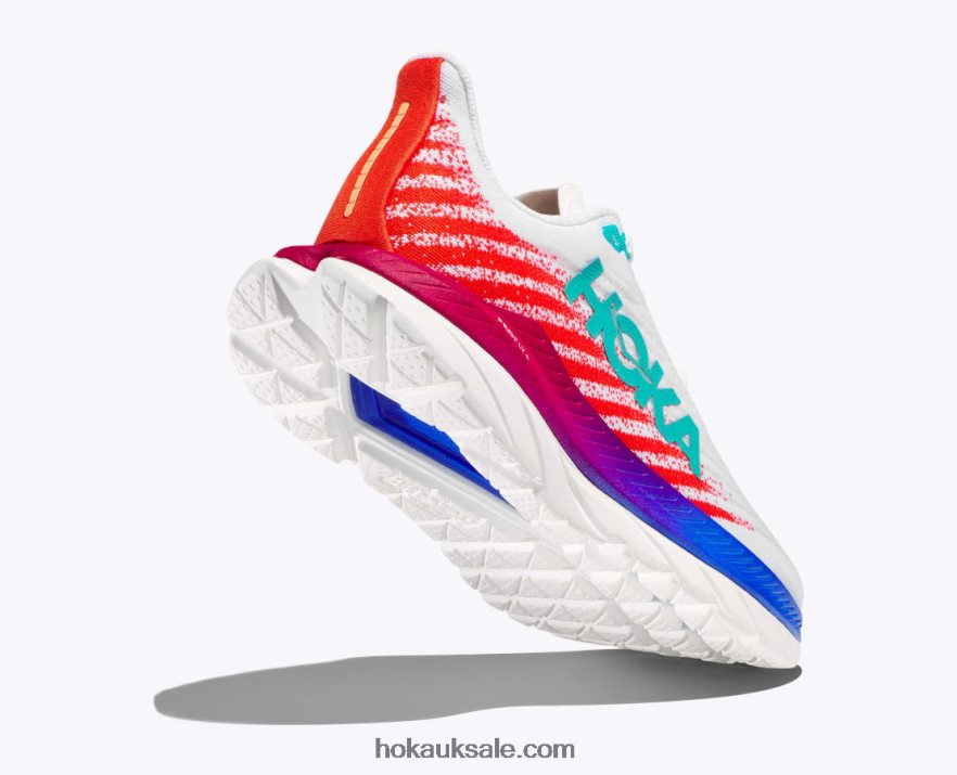 XHPD4N27 Mach 5 Women White/Flame Hoka