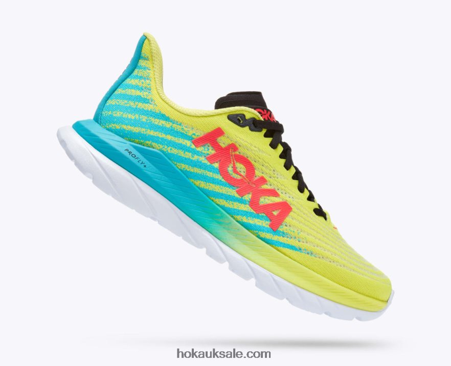 XHPD4N29 Mach 5 Women Evening Primrose/Scuba Blue Hoka