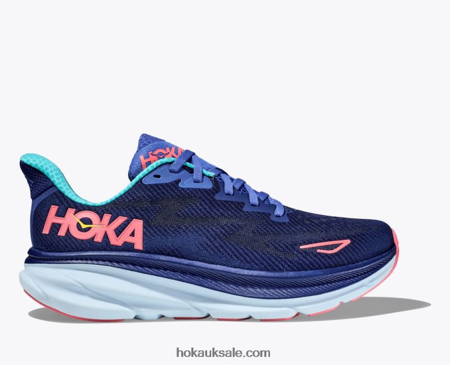 XHPD4N2 Clifton 9 Women Bellwether Blue/Ceramic Hoka
