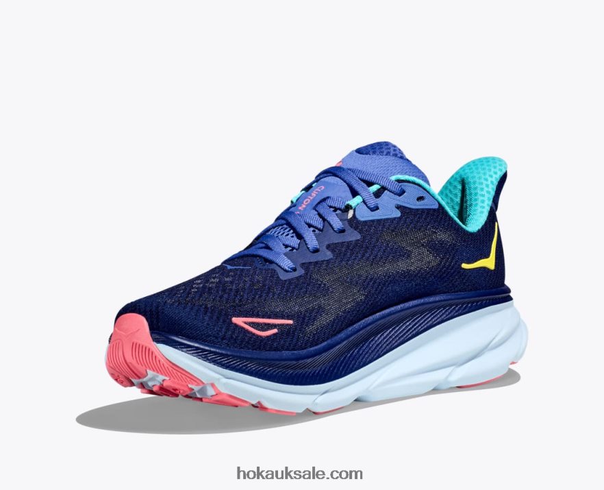 XHPD4N2 Clifton 9 Women Bellwether Blue/Ceramic Hoka