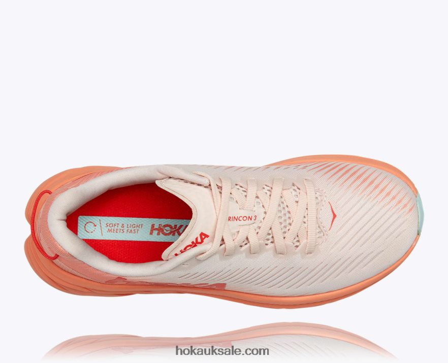 XHPD4N36 Rincon 3 Women Silver Peony/Cantaloupe Hoka