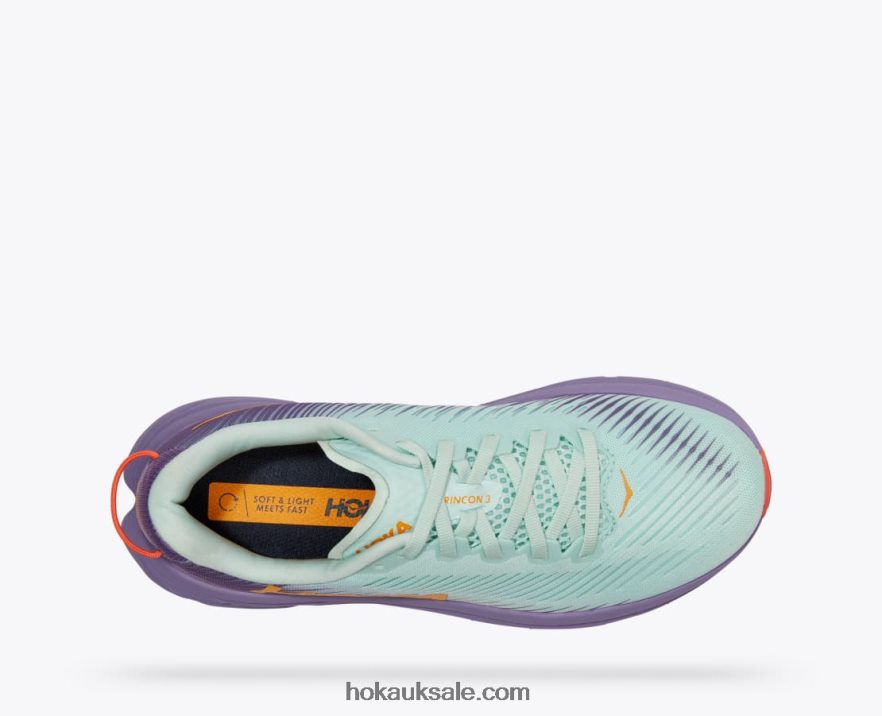 XHPD4N38 Rincon 3 Women Blue Glass/Chalk Violet Hoka