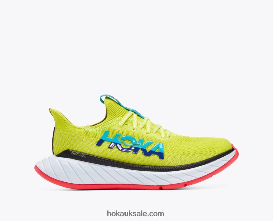 XHPD4N47 Carbon X 3 Women Evening Primrose/Scuba Blue Hoka