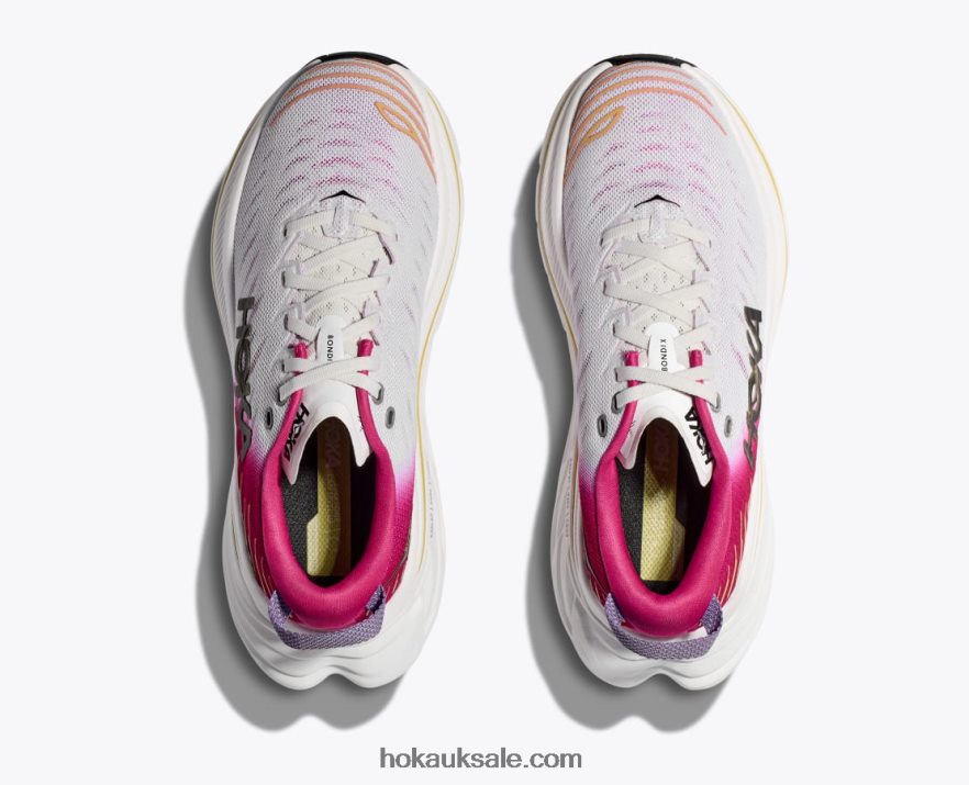 XHPD4N55 Bondi X Women Blanc De Blanc/Pink Yarrow Hoka