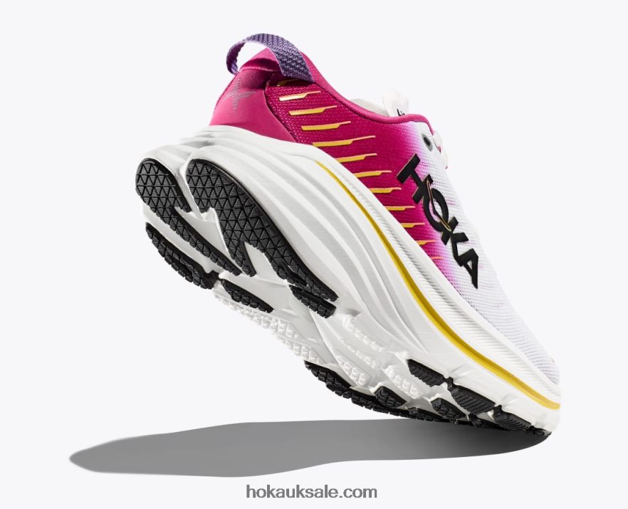 XHPD4N55 Bondi X Women Blanc De Blanc/Pink Yarrow Hoka