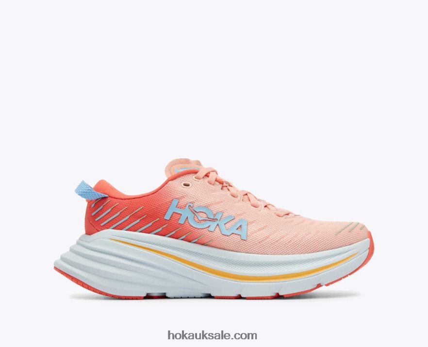 XHPD4N56 Bondi X Women Camellia/Peach Parfait Hoka
