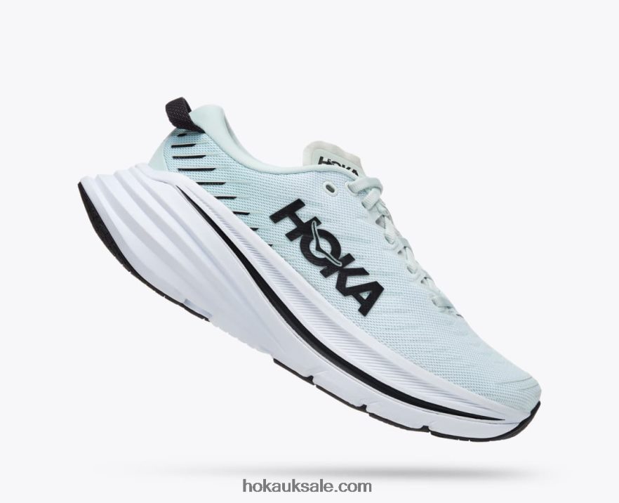 XHPD4N58 Bondi X Women Blue Glass/Billowing Sail Hoka