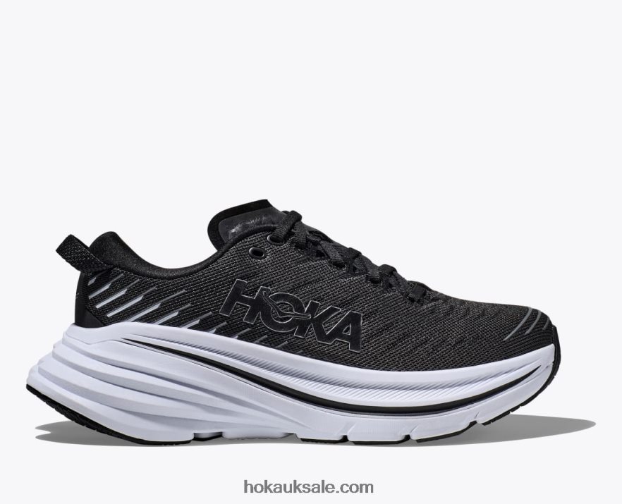 XHPD4N59 Bondi X Women Black/White Hoka