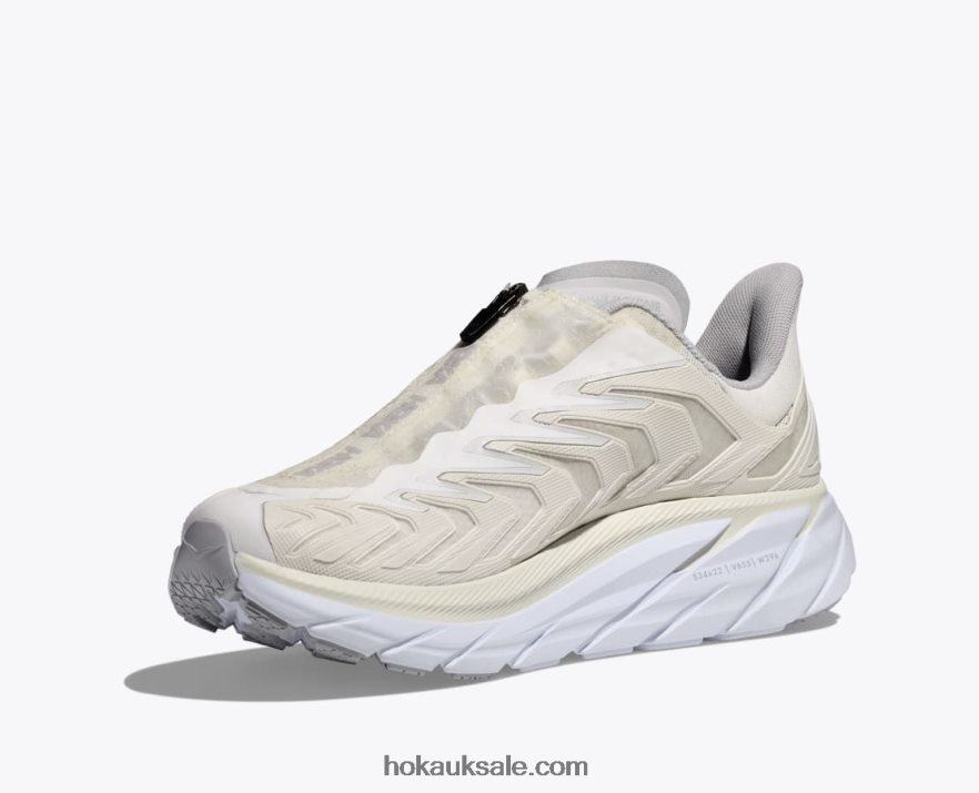 XHPD4N63 Project Clifton Women Blanc De Blanc/Lunar Rock Hoka