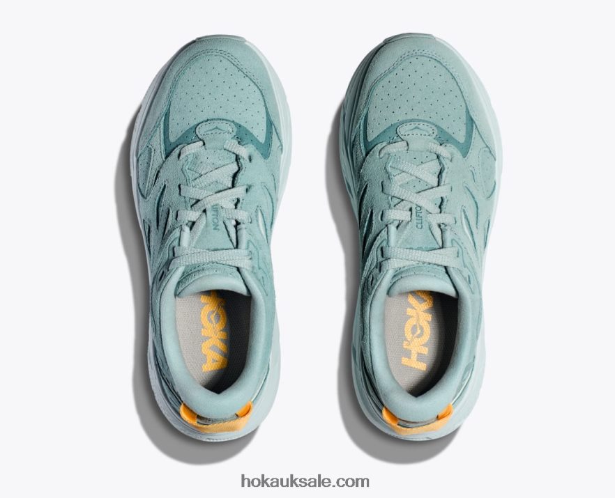 XHPD4N66 Clifton L Suede Women Cloud Blue/Ice Flow Hoka