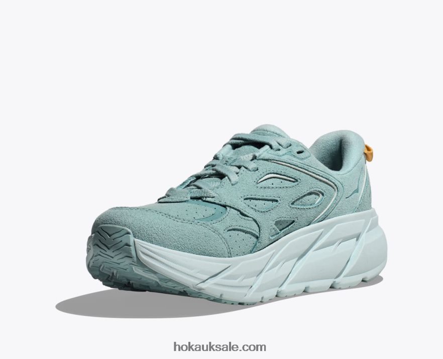 XHPD4N66 Clifton L Suede Women Cloud Blue/Ice Flow Hoka