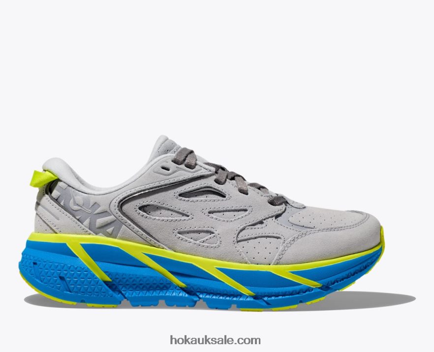 XHPD4N67 Clifton L Suede Women Lunar Rock/Diva Blue Hoka