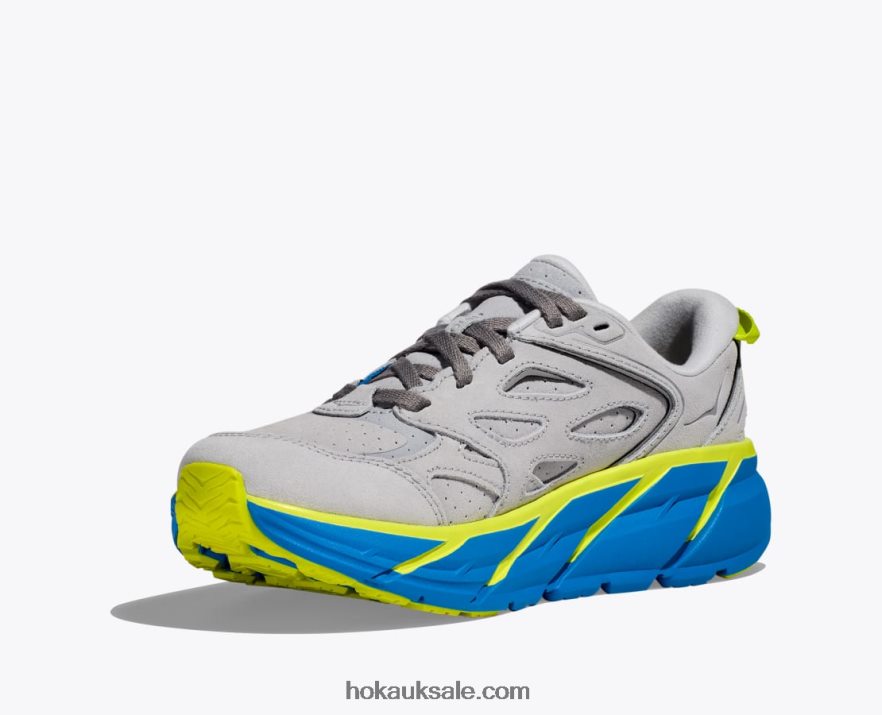 XHPD4N67 Clifton L Suede Women Lunar Rock/Diva Blue Hoka