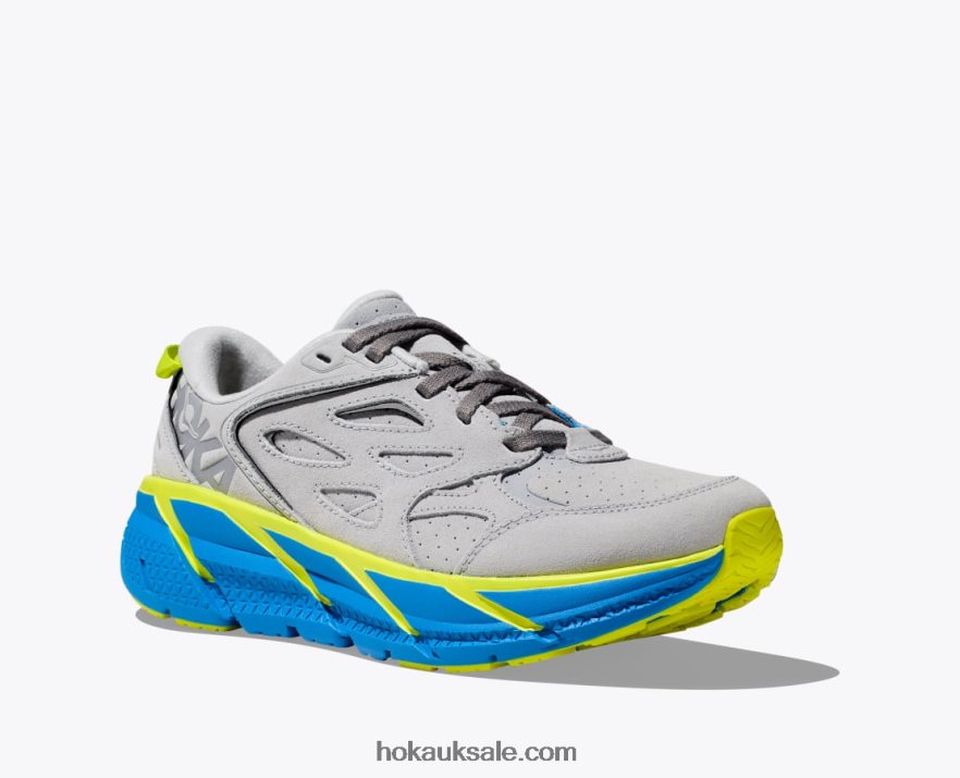 XHPD4N67 Clifton L Suede Women Lunar Rock/Diva Blue Hoka