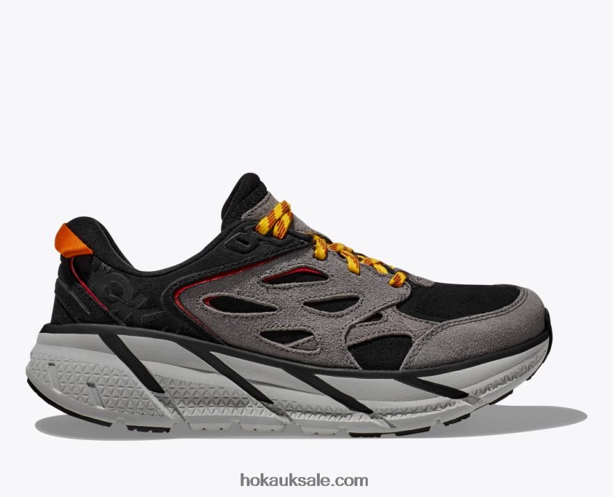 XHPD4N69 Clifton L Suede Women Black/Lunar Rock Hoka