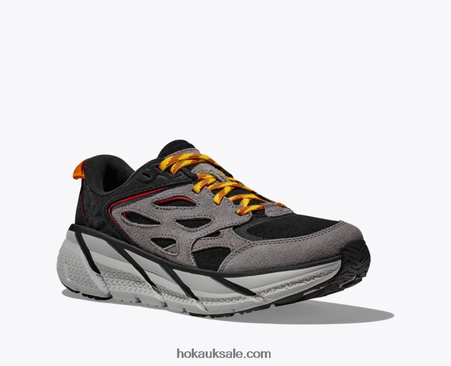 XHPD4N69 Clifton L Suede Women Black/Lunar Rock Hoka