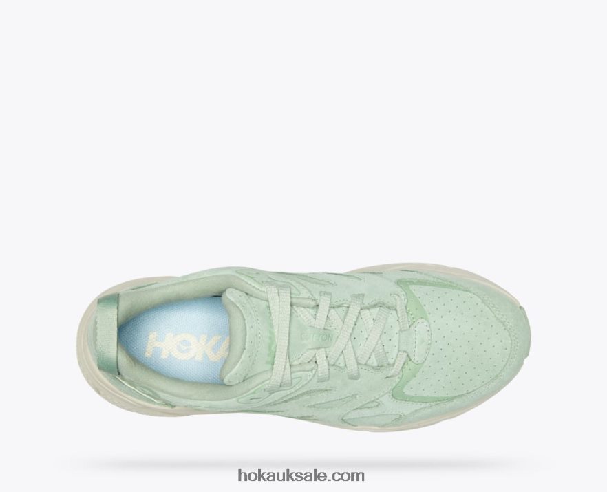 XHPD4N72 Clifton L Suede Women Smoke Green/Celadon Tint Hoka
