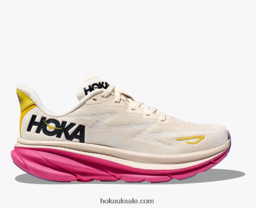 XHPD4N7 Clifton 9 Women Eggnog/Blanc De Blanc Hoka