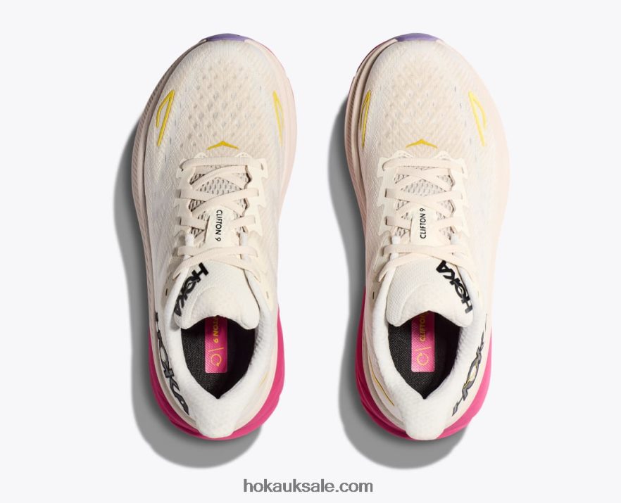 XHPD4N7 Clifton 9 Women Eggnog/Blanc De Blanc Hoka