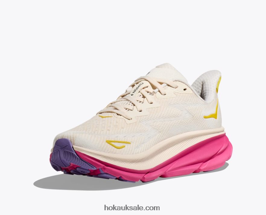 XHPD4N7 Clifton 9 Women Eggnog/Blanc De Blanc Hoka