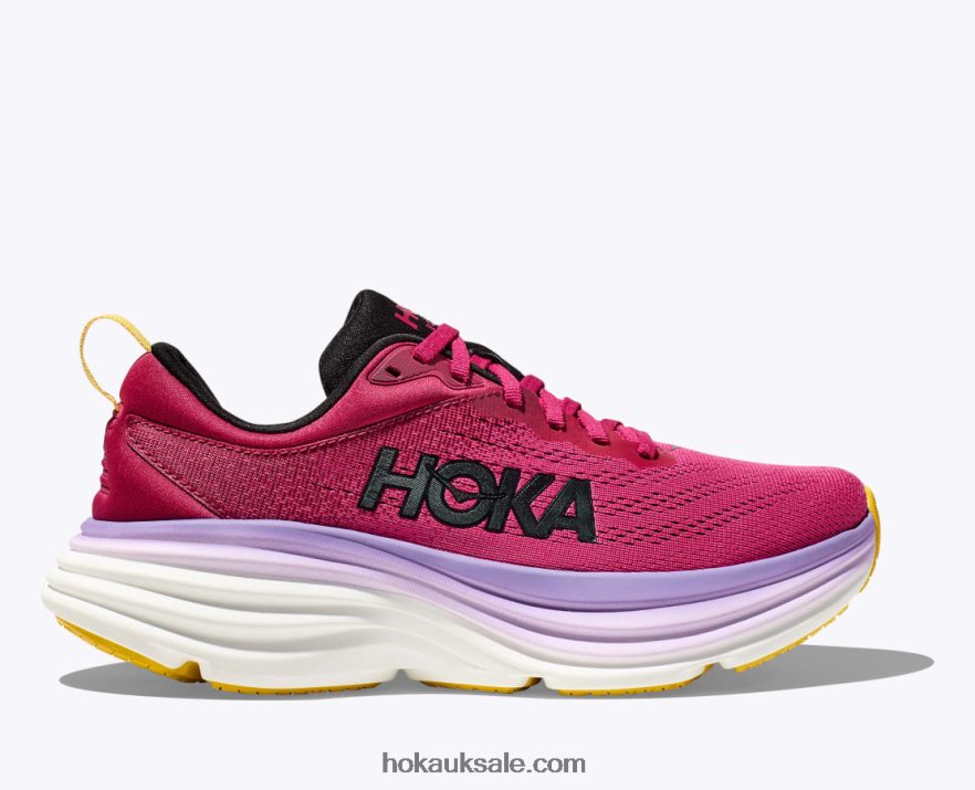 XHPD4N8 Bondi 8 Women Cherries Jubilee/Pink Yarrow Hoka