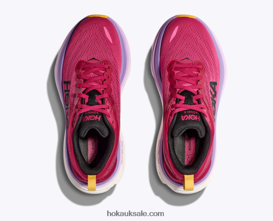 XHPD4N8 Bondi 8 Women Cherries Jubilee/Pink Yarrow Hoka