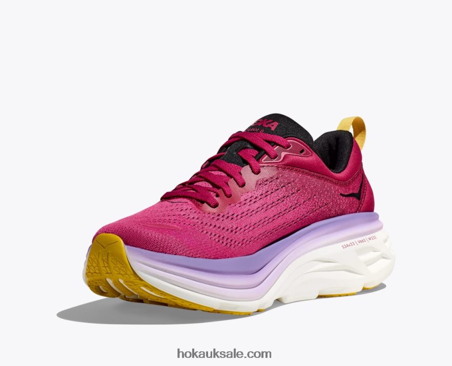 XHPD4N8 Bondi 8 Women Cherries Jubilee/Pink Yarrow Hoka