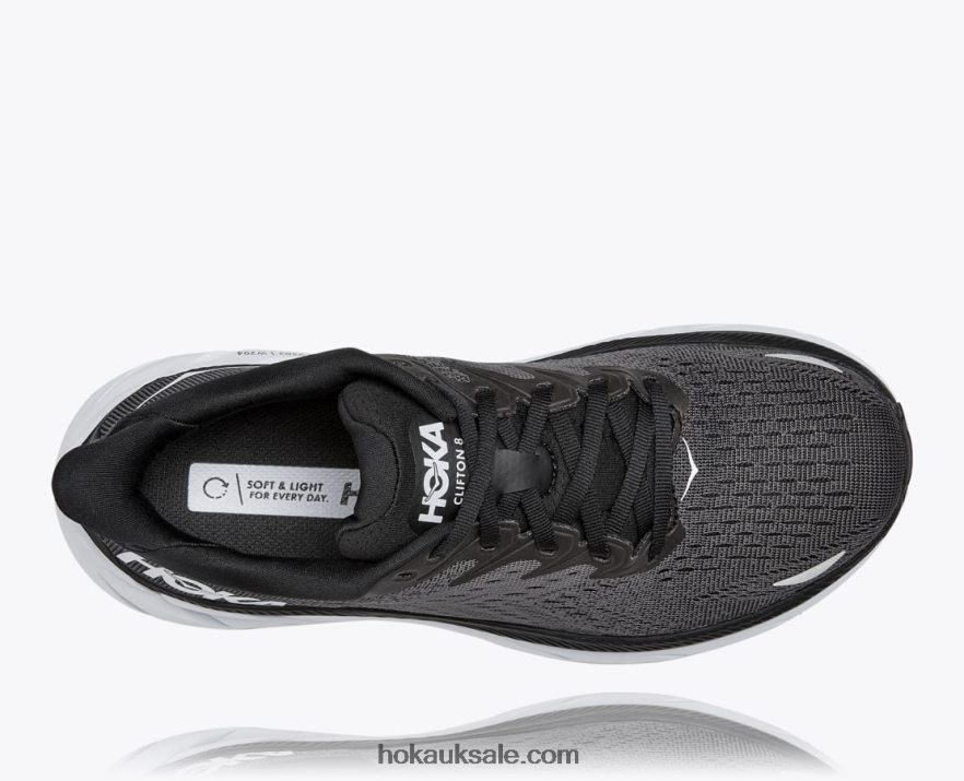 XHPD4N91 Clifton 8 Women Black/White Hoka