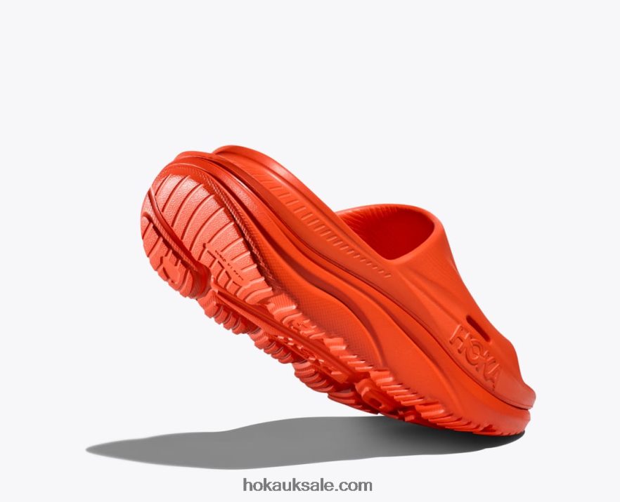 XHPD4N286 Ora Recovery Slide 3 Women Vibrant Orange Hoka