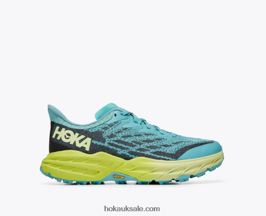 XHPD4N105 Speedgoat 5 Women Coastal Shade/Green Glow Hoka