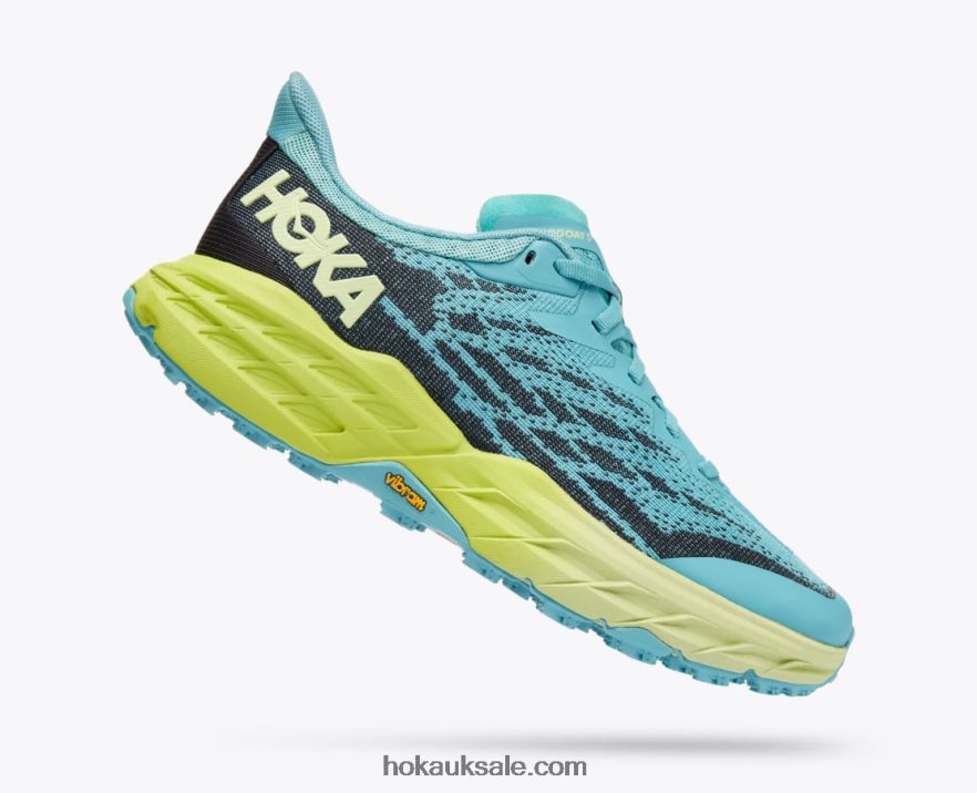 XHPD4N105 Speedgoat 5 Women Coastal Shade/Green Glow Hoka