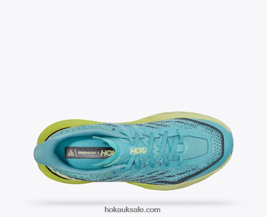 XHPD4N105 Speedgoat 5 Women Coastal Shade/Green Glow Hoka
