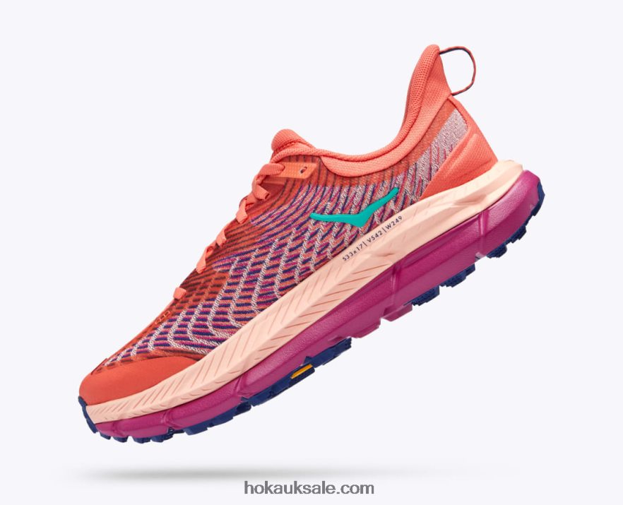 XHPD4N114 Mafate Speed 4 Women Camellia/Peach Parfait Hoka