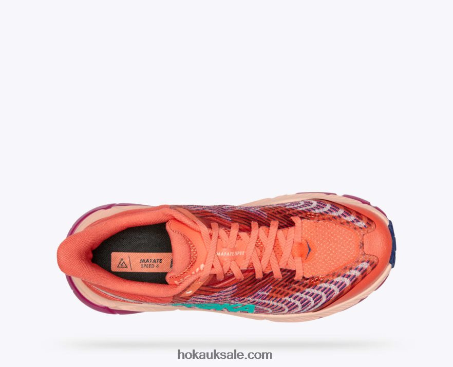 XHPD4N114 Mafate Speed 4 Women Camellia/Peach Parfait Hoka
