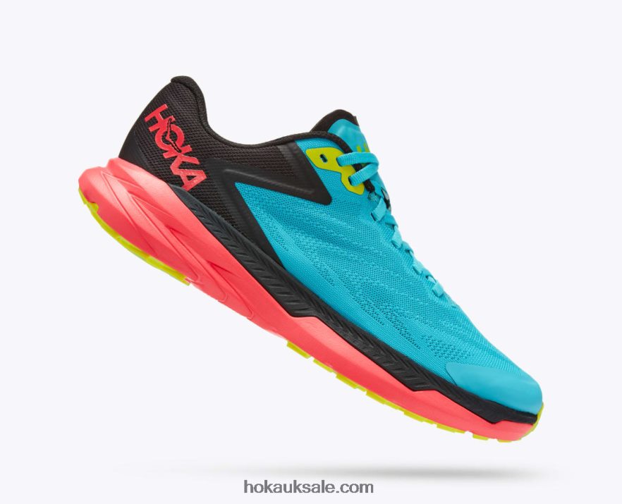 XHPD4N134 Zinal Women Scuba Blue/Diva Pink Hoka