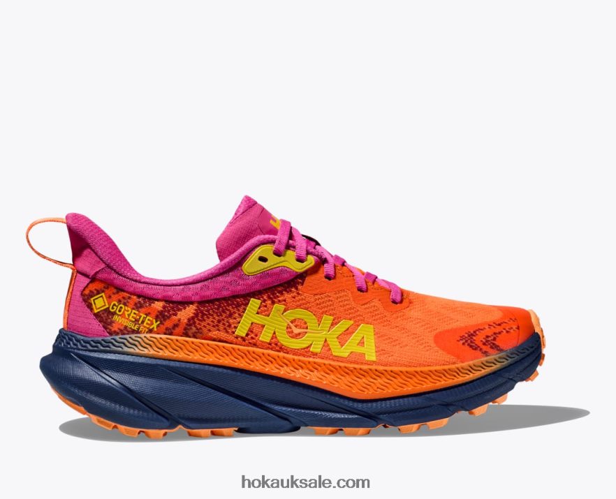 XHPD4N95 Challenger 7 GTX Women Vibrant Orange/Pink Yarrow Hoka
