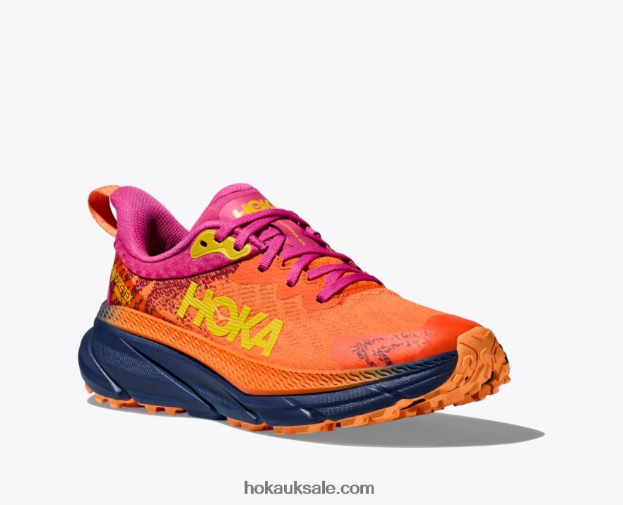 XHPD4N95 Challenger 7 GTX Women Vibrant Orange/Pink Yarrow Hoka